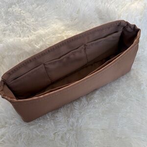 Dark Beige Chanel Medium Flap Silk Bag Insert/Organizer